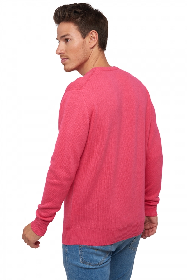 Cachemire pull homme col rond nestor 4f rose shocking xs