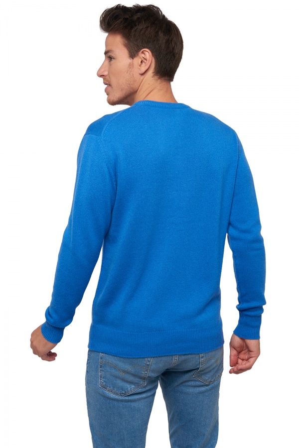Cachemire pull homme col rond nestor 4f tetbury blue l