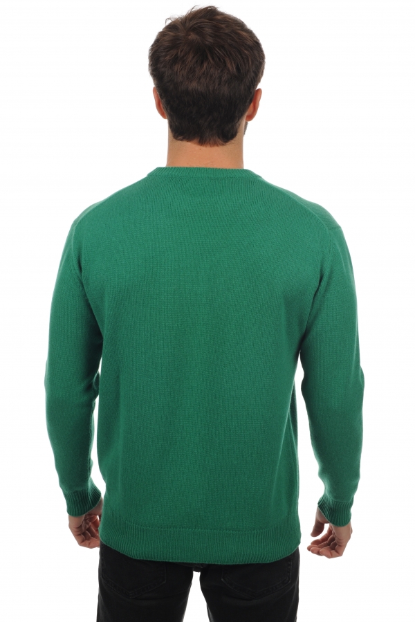 Cachemire pull homme col rond nestor 4f vert anglais 3xl