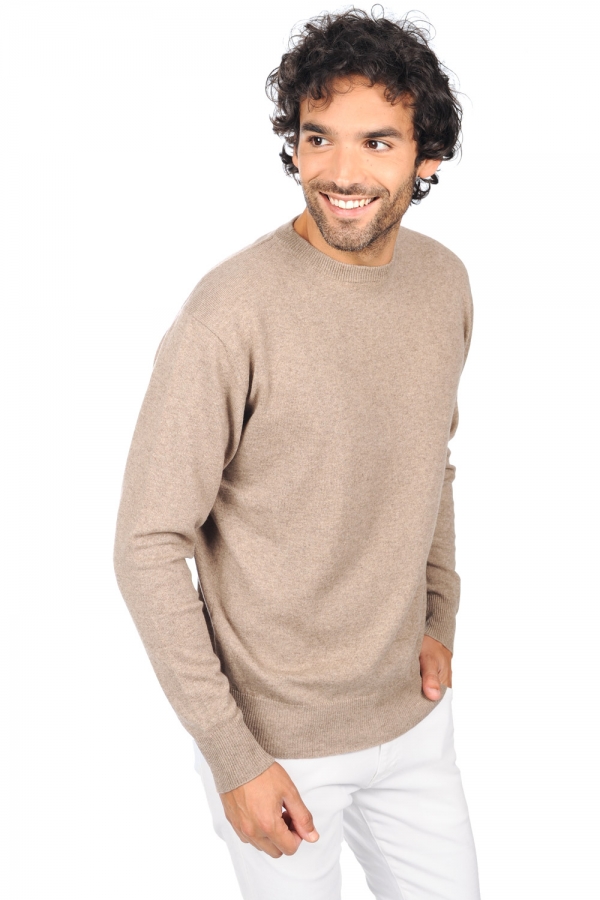 Cachemire pull homme col rond nestor premium dolma natural 4xl