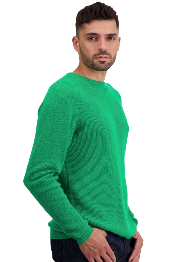 Cachemire pull homme col rond taima new green m