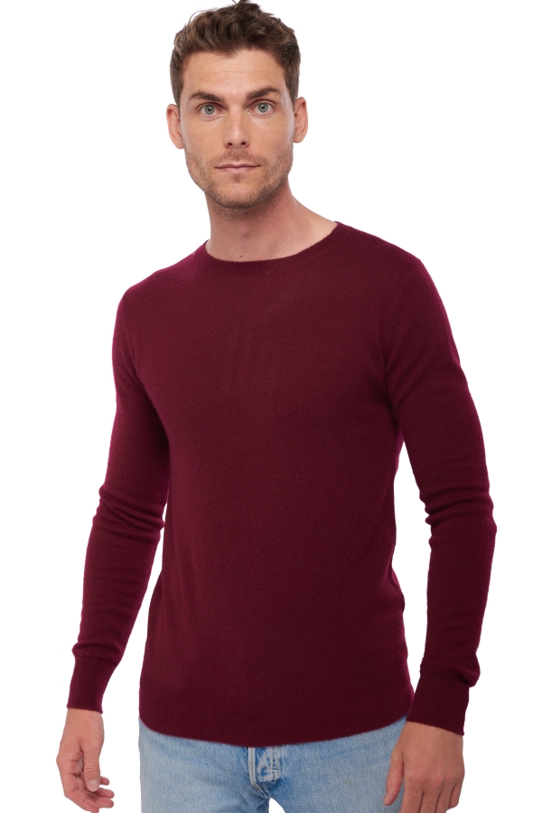 Cachemire pull homme col rond tao burgundy xl