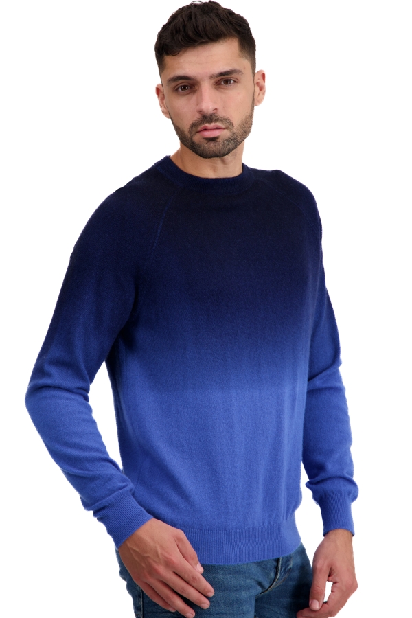 Cachemire pull homme col rond ticino tetbury blue marine fonce 3xl