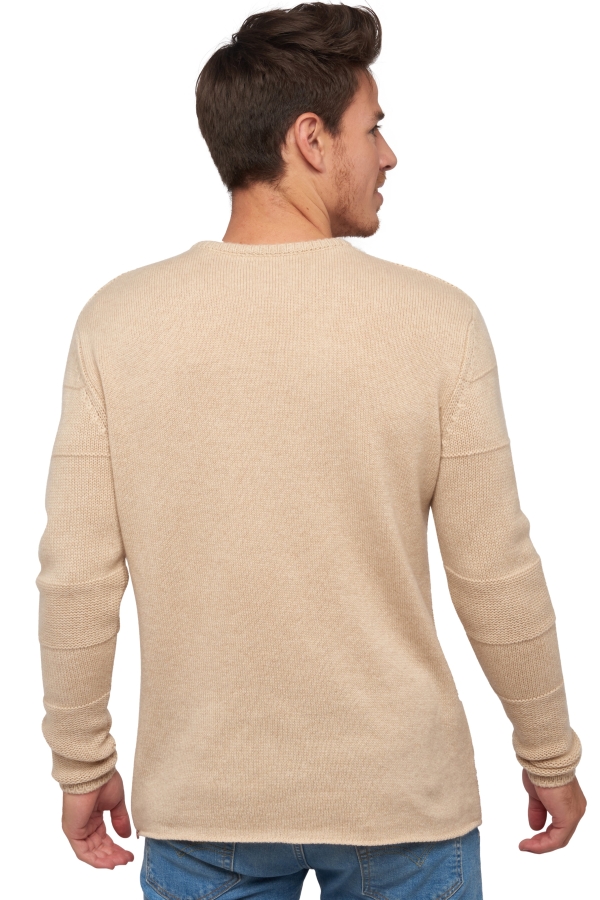 Cachemire pull homme col rond waterloo natural beige l