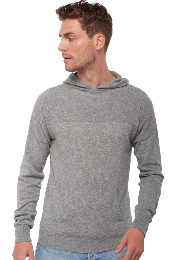 Cachemire pull homme col rond william gris chine l