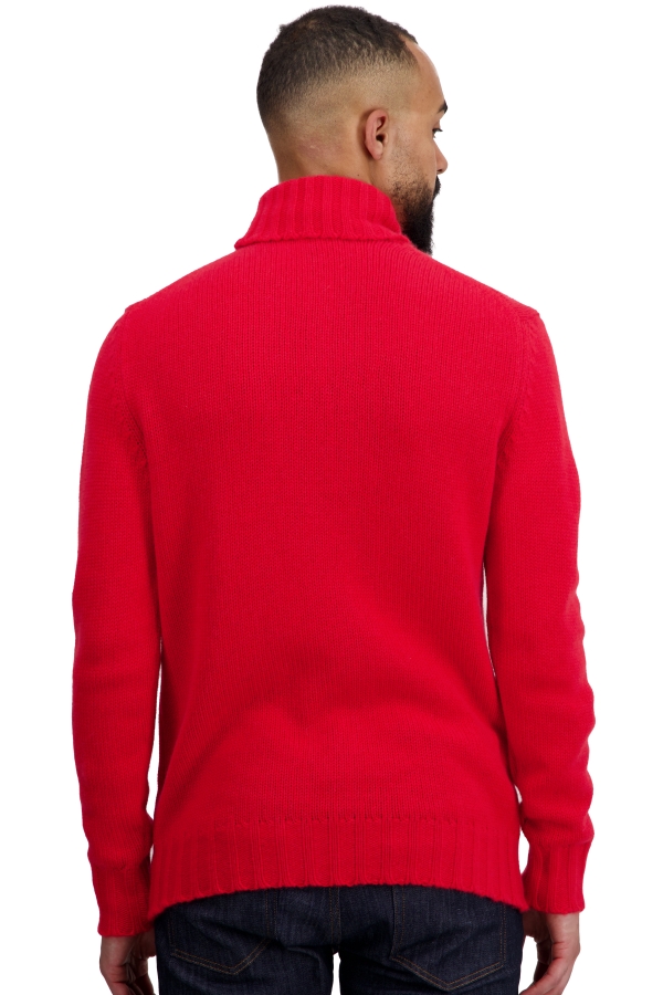 Cachemire pull homme col roule achille rouge s