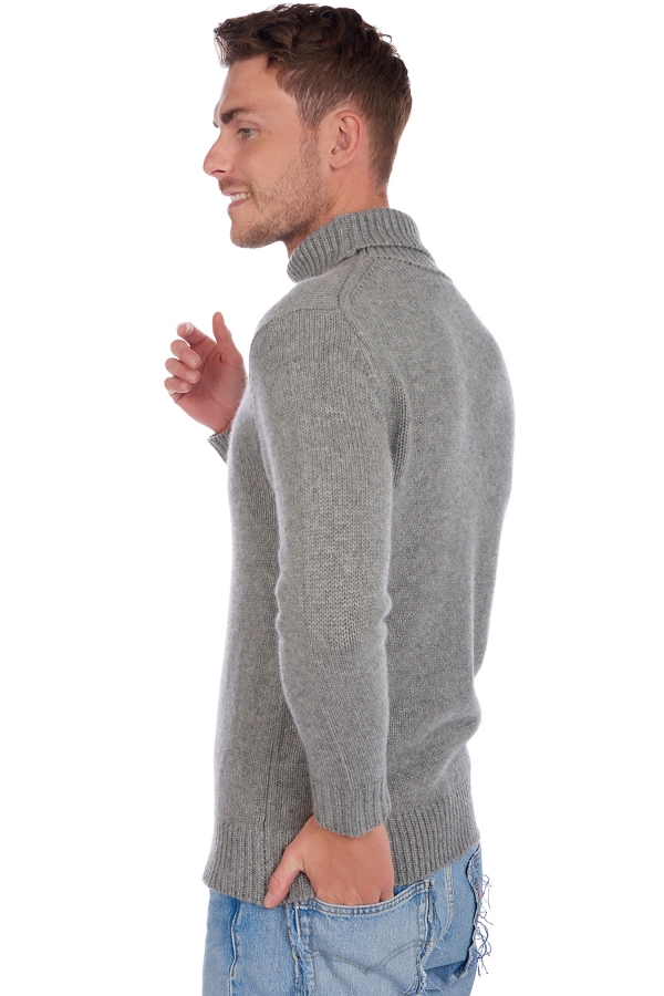 Cachemire pull homme col roule artemi gris chine xl
