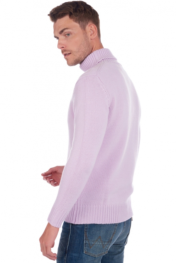 Cachemire pull homme col roule artemi lilas xl