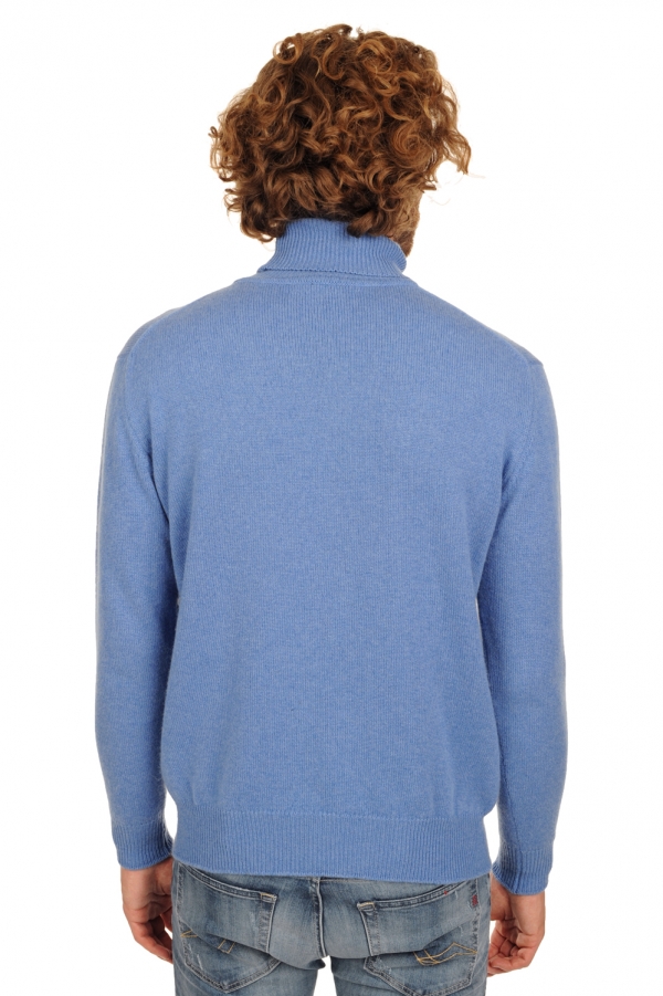Cachemire pull homme col roule edgar 4f bleu chine s