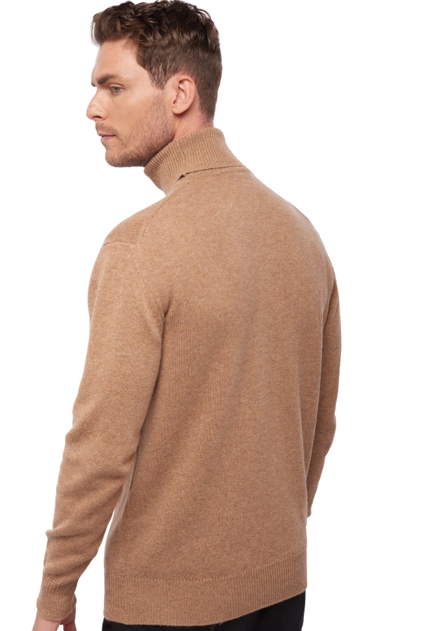 Cachemire pull homme col roule edgar 4f camel chine xs