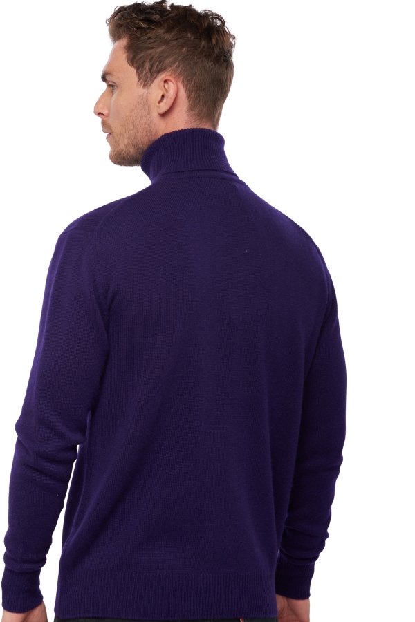 Cachemire pull homme col roule edgar 4f deep purple xs