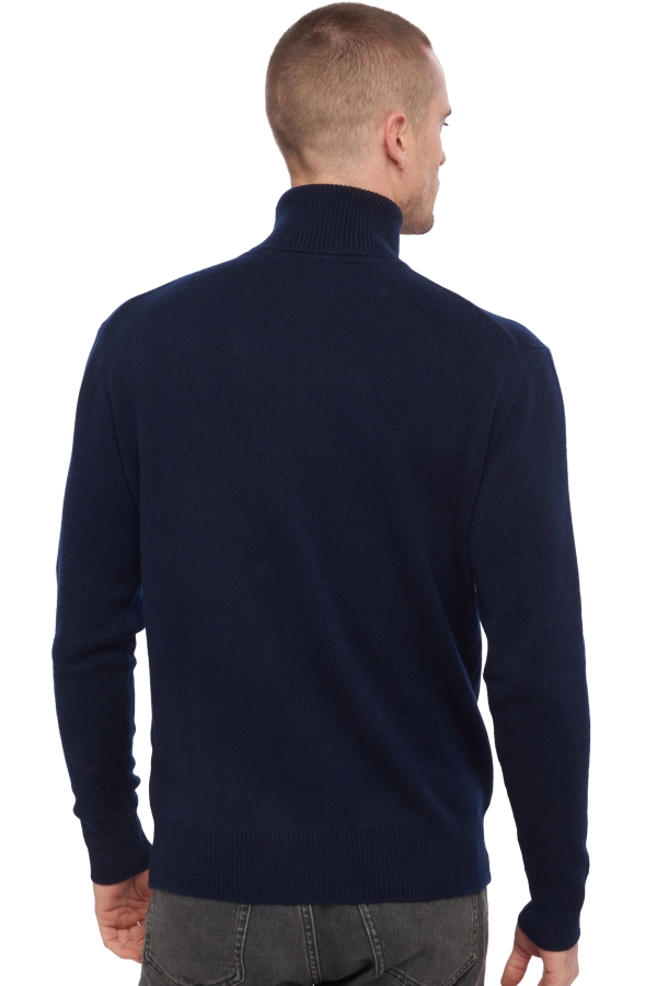 Cachemire pull homme col roule edgar 4f marine fonce l