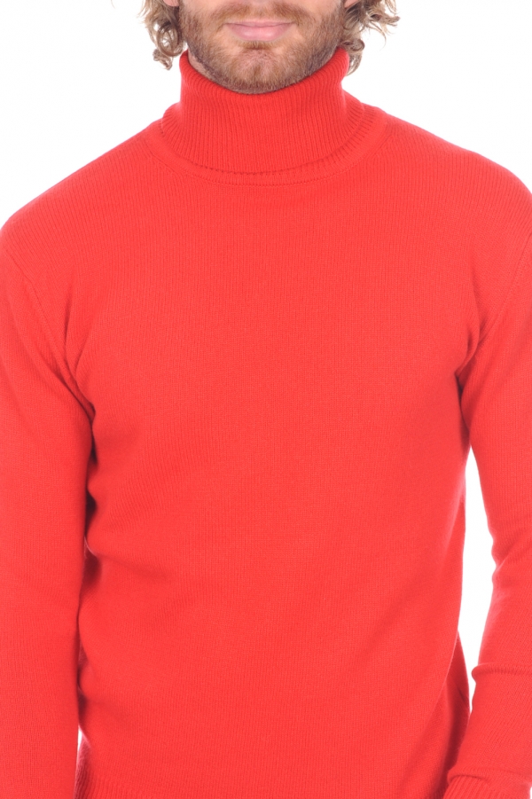 Cachemire pull homme col roule edgar 4f premium rouge xs
