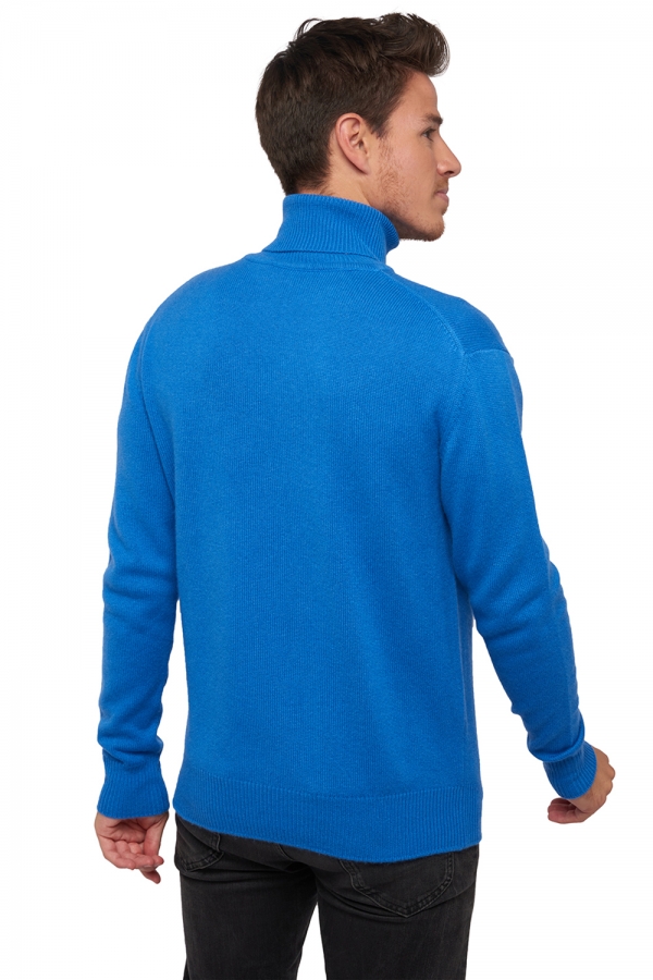 Cachemire pull homme col roule edgar 4f tetbury blue s