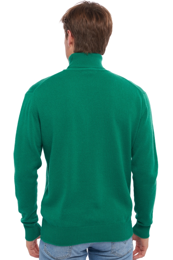 Cachemire pull homme col roule edgar 4f vert anglais xs