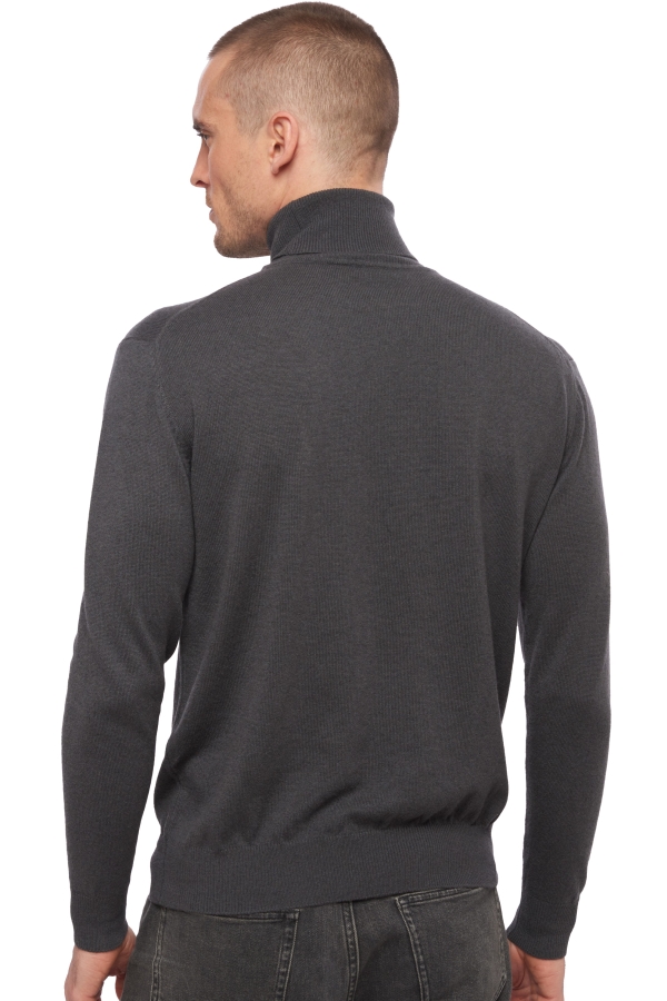 Cachemire pull homme col roule edgar anthracite l