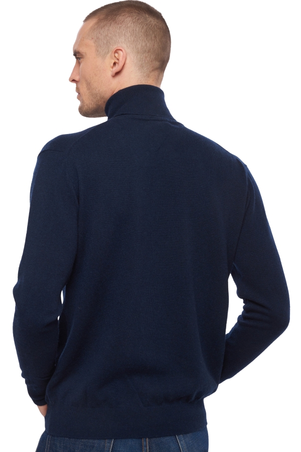 Cachemire pull homme col roule edgar marine fonce 4xl