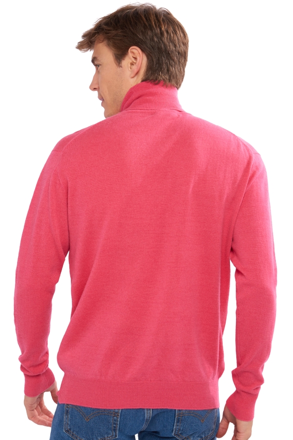 Cachemire pull homme col roule edgar rose shocking 2xl