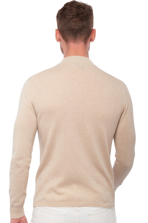 Cachemire pull homme col roule frederic natural beige 4xl