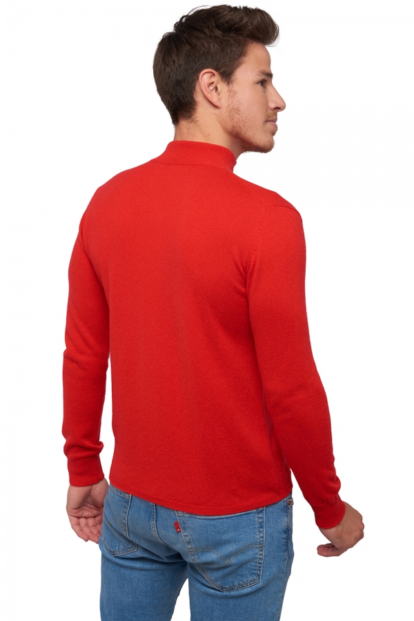Cachemire pull homme col roule frederic rouge 4xl