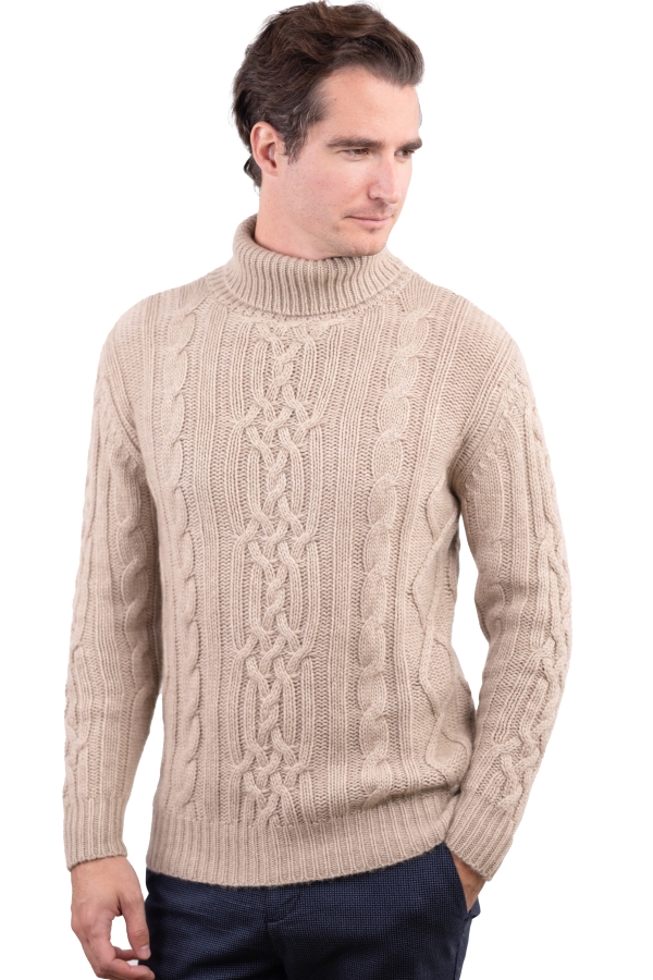 Cachemire pull homme col roule platon natural stone m