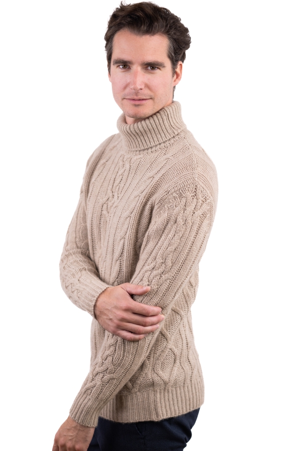 Cachemire pull homme col roule platon natural stone m