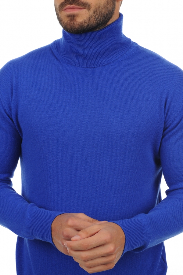 Cachemire pull homme col roule preston bleu lapis 3xl