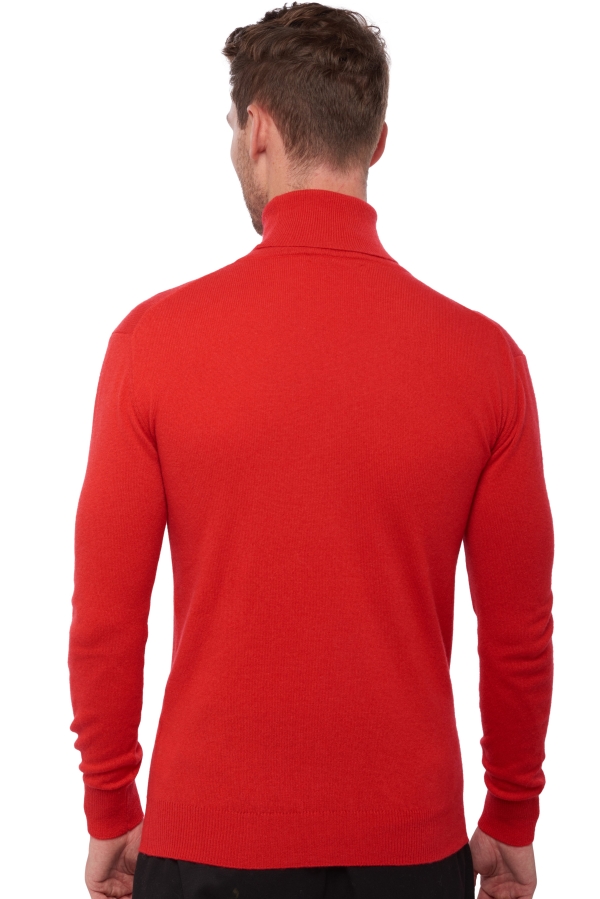 Cachemire pull homme col roule preston rouge m