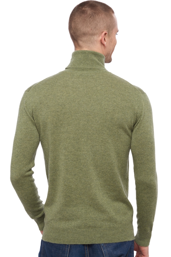 Cachemire pull homme col roule preston vert chine s