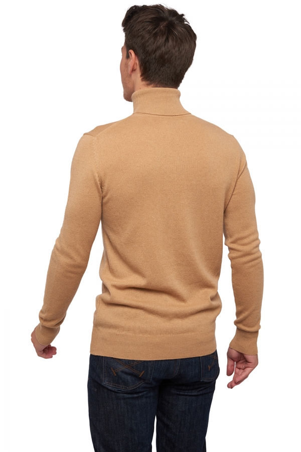 Cachemire pull homme col roule tarry first camel m