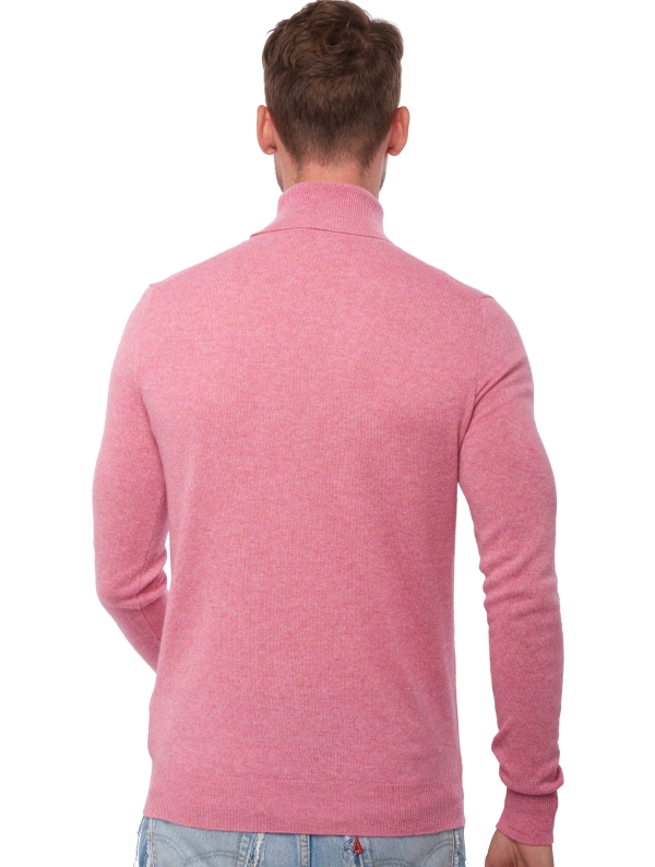 Cachemire pull homme col roule tarry first carnation pink 2xl