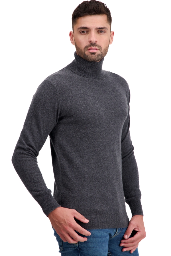 Cachemire pull homme col roule tarry first grey melange l