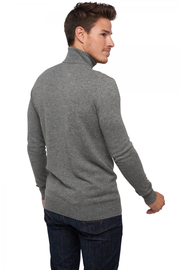 Cachemire pull homme col roule tarry first gris chine l