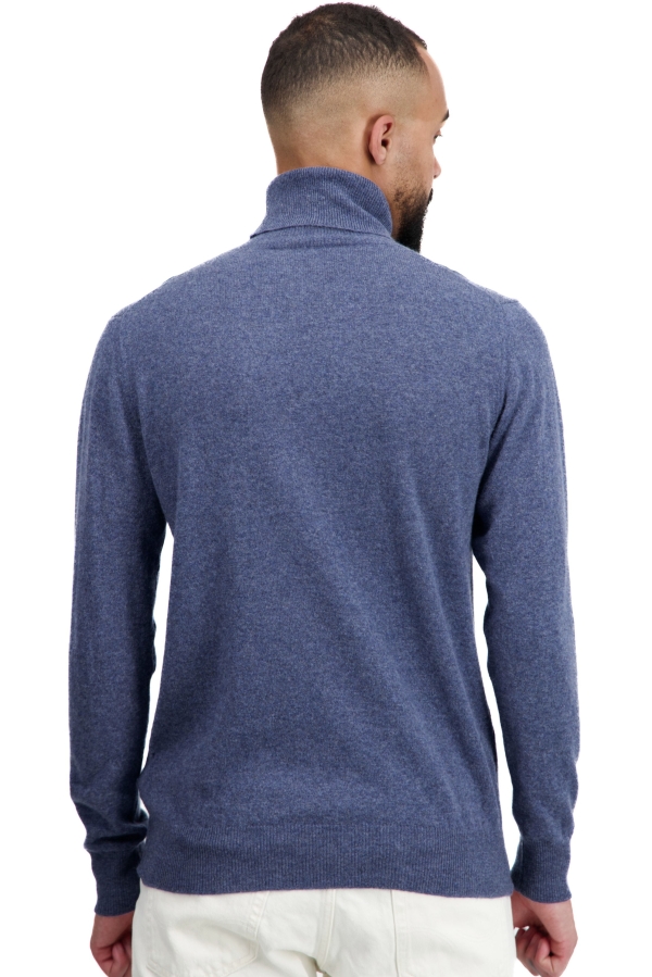 Cachemire pull homme col roule tarry first nordic blue m