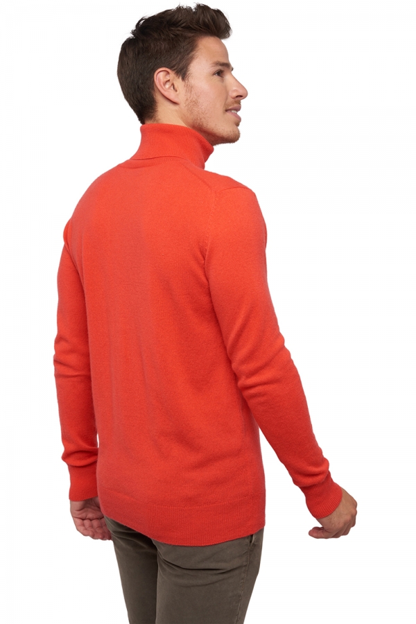 Cachemire pull homme col roule tarry first pinkorange m
