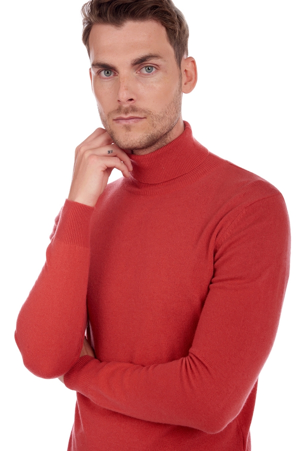 Cachemire pull homme col roule tarry first quite coral m