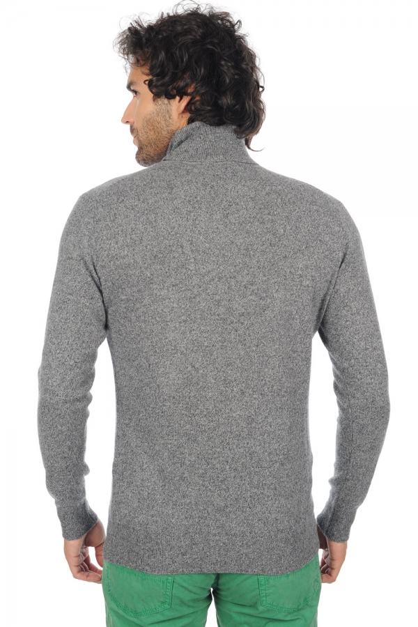 Cachemire pull homme col roule tarry first silver grey m