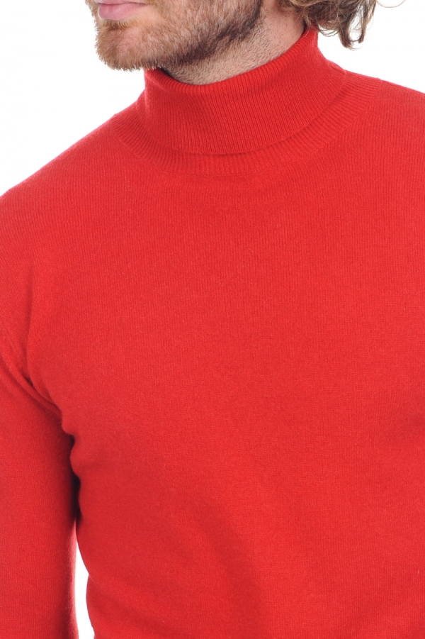 Cachemire pull homme col roule tarry first ultra red s