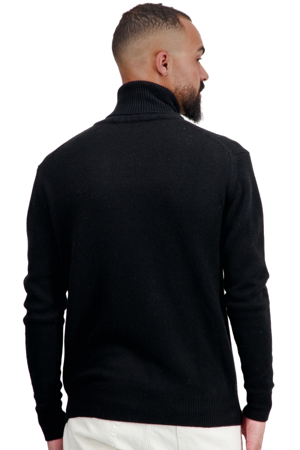 Cachemire pull homme col roule torino first noir xl