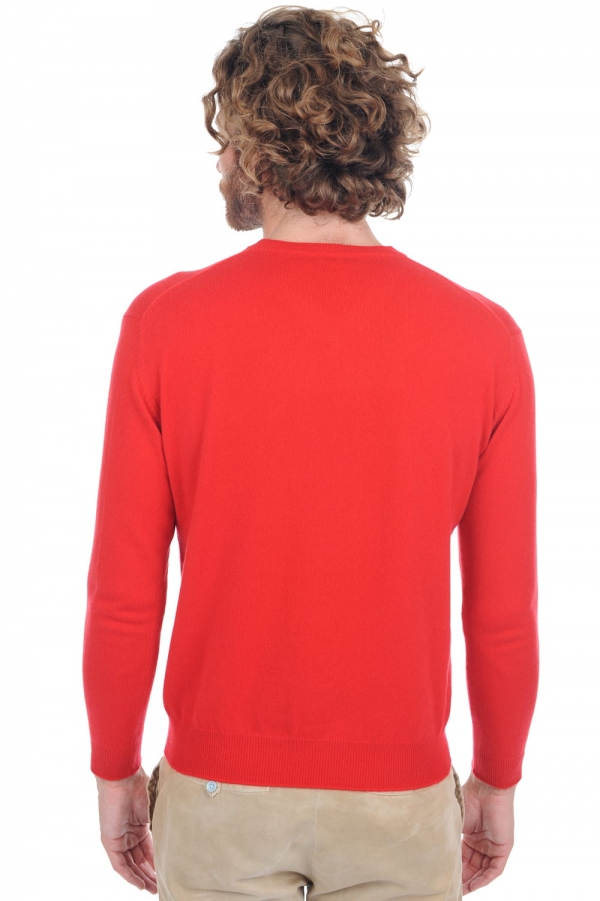 Cachemire pull homme col v gaspard premium rouge 2xl