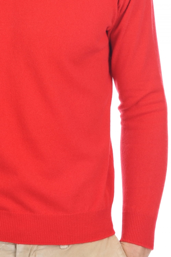 Cachemire pull homme col v gaspard premium rouge xs