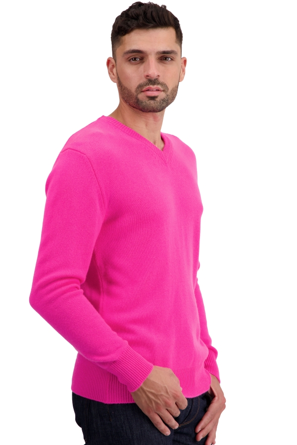 Cachemire pull homme col v hippolyte 4f dayglo l