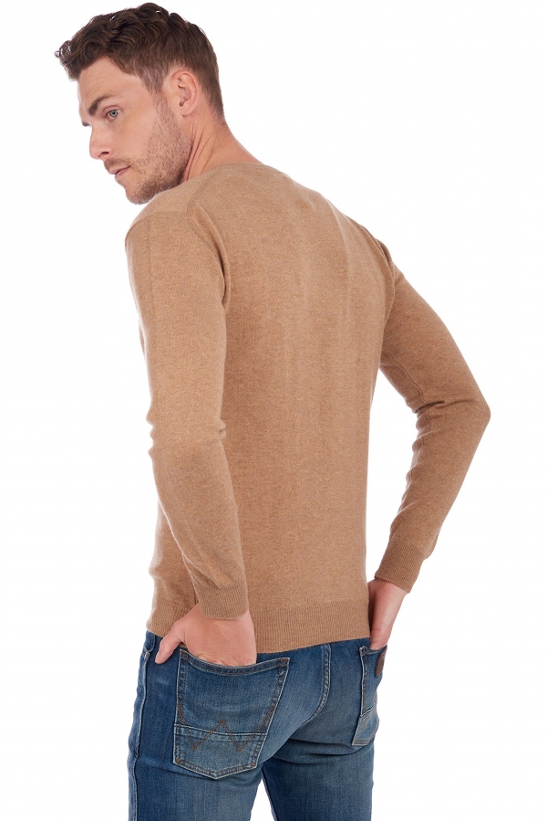 Cachemire pull homme col v maddox camel chine xs
