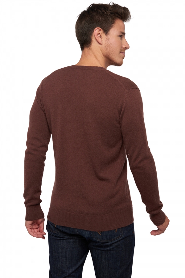 Cachemire pull homme col v tor first chocobrown l