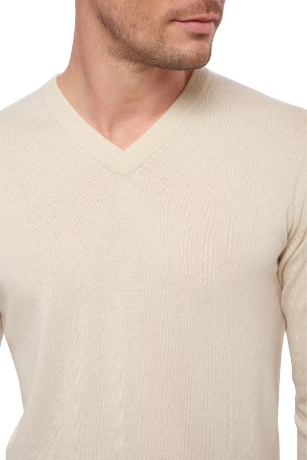 Cachemire pull homme hippolyte natural ecru 3xl
