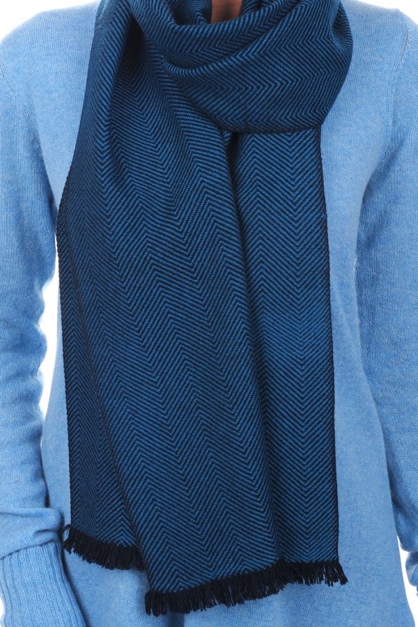 Cachemire pull homme orage bleu 200 x 35 cm