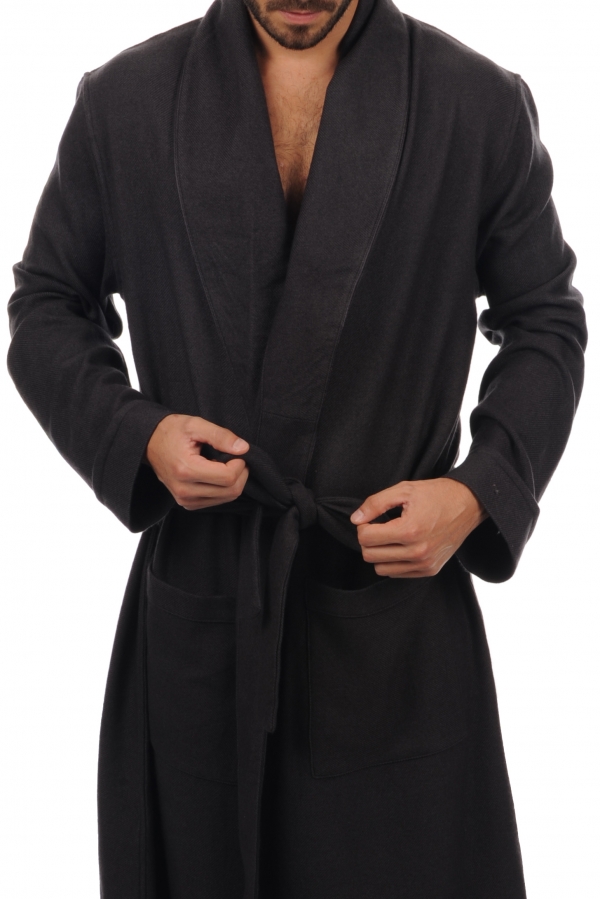 Cachemire robe chambre homme working carbon t1