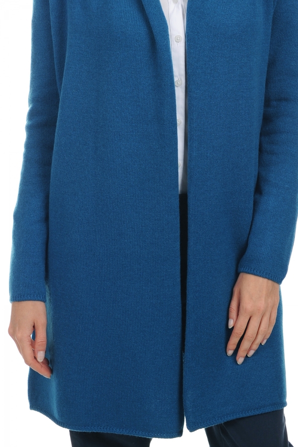 Cachemire robe manteau femme perla bleu canard 3xl