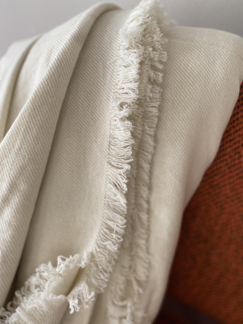 Cachemire accessoires couvertures plaids akita 210 x 240 natural ecru 210 x 240