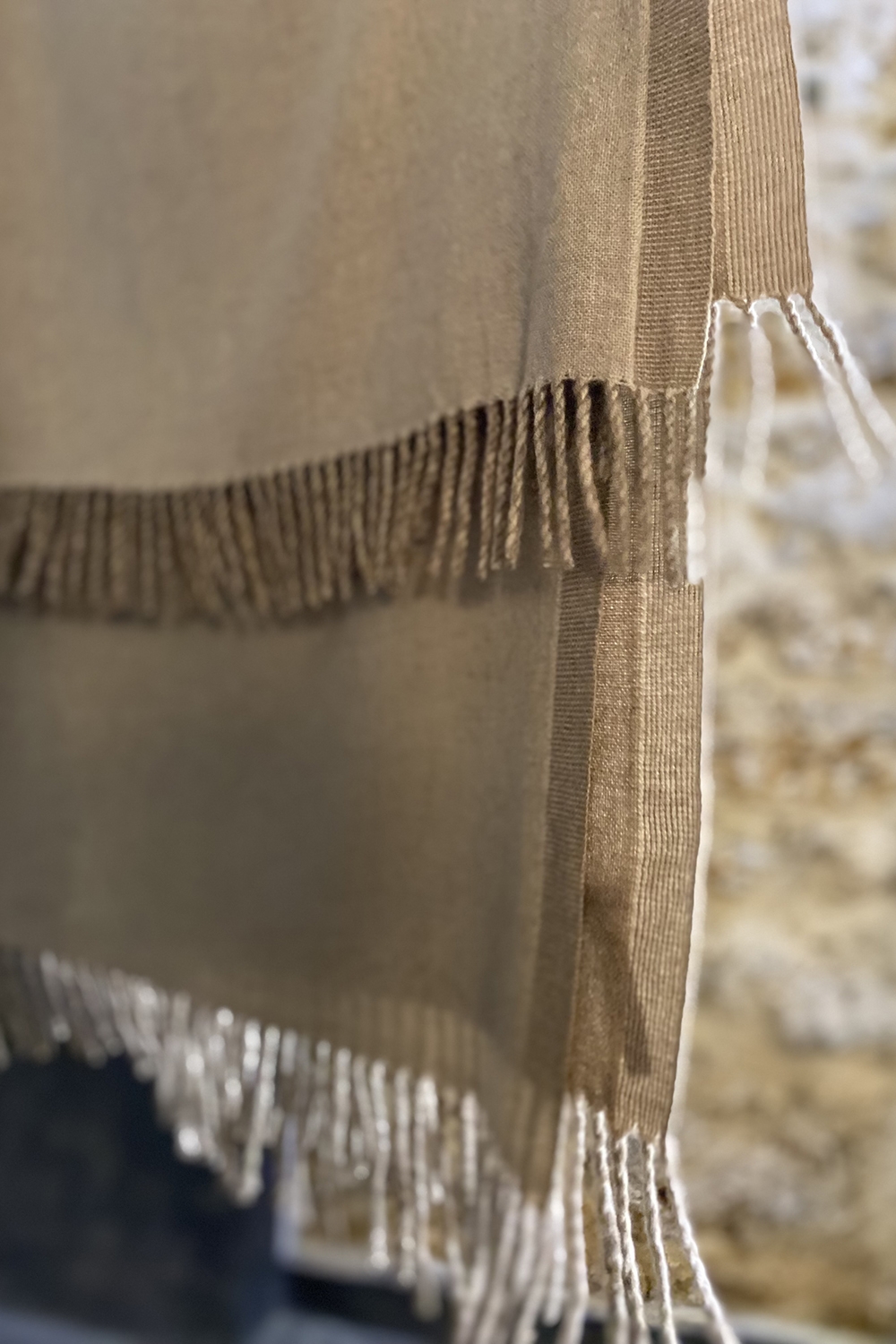 Cachemire accessoires couvertures plaids amadora 140 x 220 natural brown natural beige 140 x 220 cm